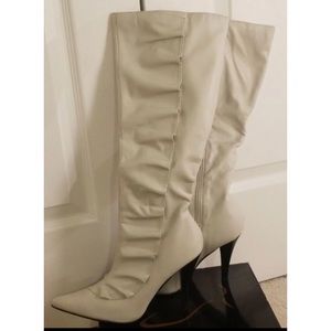 Diba winter white knee high boots